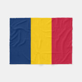Chad Flag Fleecedecke (Vorderseite (Horizontal))