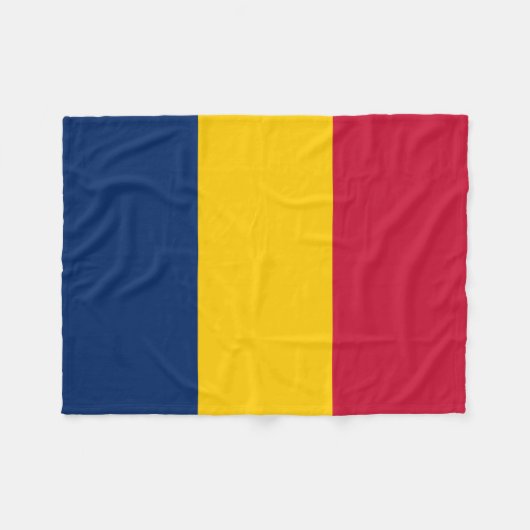 Chad Flag Fleecedecke (Vorderseite (Horizontal))