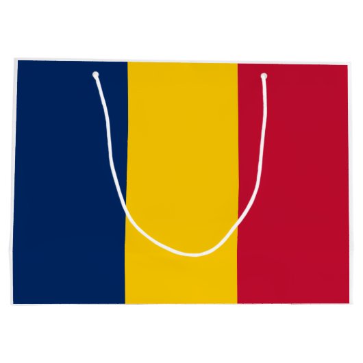 Chad Flag Große Geschenktüte (Rückseite)
