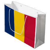 Chad Flag Große Geschenktüte (Vorderseite Schrägansicht)
