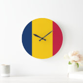 Chad Flag Große Wanduhr (Zuhause)