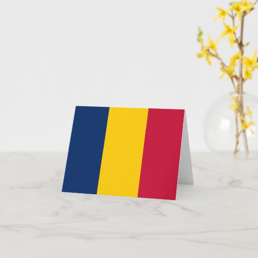 Chad Flag Karte (Gelbe Blume)
