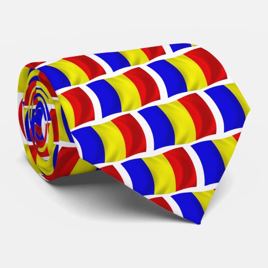 Chad Flag Krawatte (Gerollt)