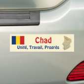 Chad Flag + Map Autoaufkleber (Auf Auto)