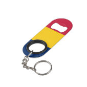 Chad Flag Mini Flaschenöffner (Rückseite Schrägansicht)