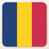 Chad Flag Rechteckiger Pappuntersetzer (Vorderseite)