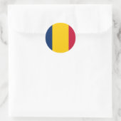Chad Flag Runder Aufkleber (Tasche)