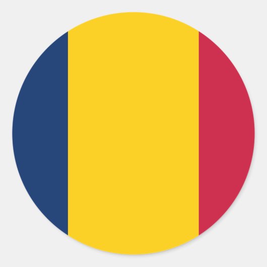 Chad Flag Runder Aufkleber (Vorderseite)