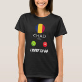 Chad Flag Souvenir Chad ruft an T-Shirt (Vorderseite)
