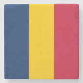 Chad Flag Steinuntersetzer (Vorderseite)
