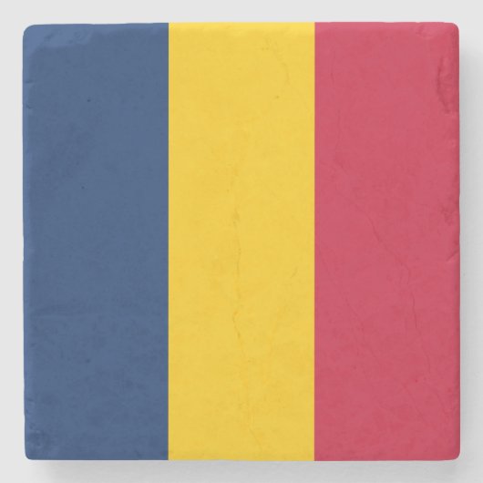 Chad Flag Steinuntersetzer (Vorderseite)