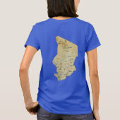 Chad Flag und Map dk T - Shirt (Rückseite)