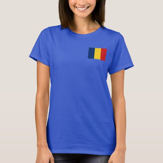 Chad Flag und Map dk T - Shirt (Vorderseite)