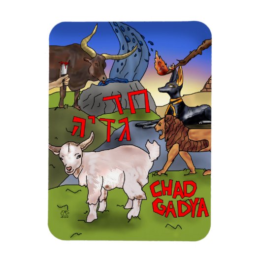 Chad Gadya - Pessach - Magnet (Vertikal)