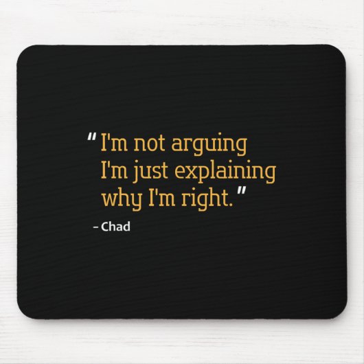 Chad Gift Zitat Funny Geburtstag Personalisierter Mousepad (Vorne)