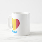Chad Herz Flag Kaffeetasse (Vorderseite Links)
