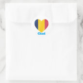 Chad Herz Flag Runder Aufkleber (Tasche)