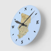 Chad Map Clock Runde Wanduhr (Winkel)