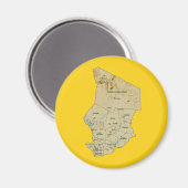 Chad Map Magnet (Vorderseite/Rückseite)