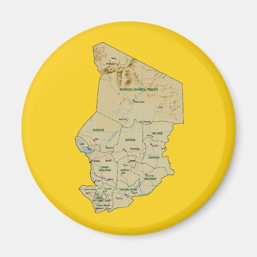 Chad Map Magnet (Vorne)