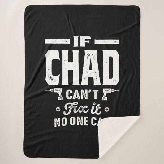 Chad Personalisiert Name Birthday Sherpadecke (Vorderseite)