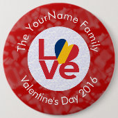 Chad Red LIEBE Flag Personalisiert Button (Vorderseite)