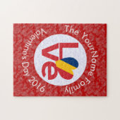 Chad Red LIEBE Flag Personalisiert Puzzle (Horizontal)