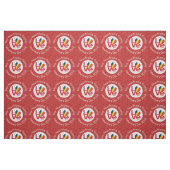 Chad Red LIEBE Flag Personalisiert Stoff (Fat Quarter (45,7 x 55,9 cm))
