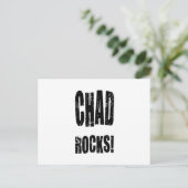 Chad Rocks! Postkarte (Stehend Vorderseite)