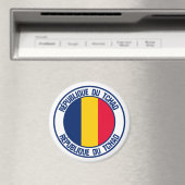 Chad Round Emblem Magnet (In Situ (Geschirrspüler))