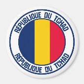 Chad Round Emblem Magnet (Vorne)