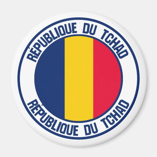 Chad Round Emblem Magnet (Vorne)