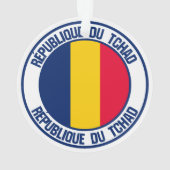 Chad Round Emblem Ornament (Rückseite)