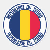 Chad Round Emblem Runder Aufkleber (Vorderseite)
