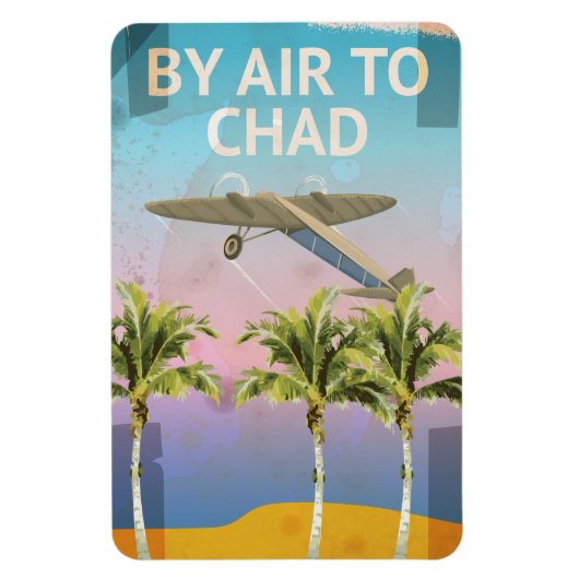 Chad Vintage Travel Poster Magnet (Vertikal)