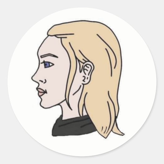 Chad Wojak-Aufkleber Runder Aufkleber (Vorderseite)