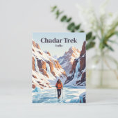 Chadar Trek Indien Postkarte (Stehend Vorderseite)
