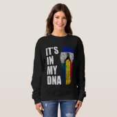 Chadian And Basotho Mix DNA Heritage Flag Sweatshirt (Vorne ganz)