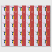 Chadian Angel in Flag Geschenkpapier (Flach)