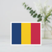 Chadian Flag, Flagge des Tschad Postkarte (Stehend Vorderseite)