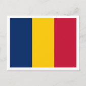 Chadian Flag, Flagge des Tschad Postkarte (Vorderseite)