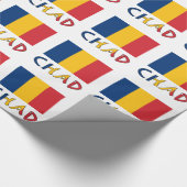 Chadian Flag mit Tschad-Geschenk Geschenkpapier (Ecke)