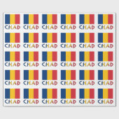 Chadian Flag mit Tschad-Geschenk Geschenkpapier (Flach)