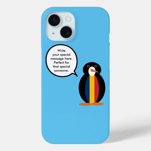 Chadian Talking Frau Penguin Personalisiert Case-Mate iPhone Hülle (Rückseite)