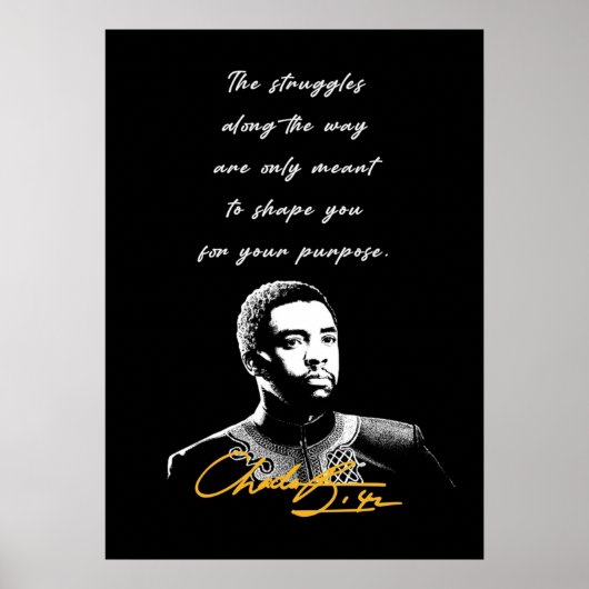 Chadwick Boseman Inspirational Poster (Vorne)