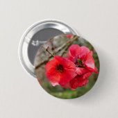 Chaenomeles speciosa Abzeichen Button (Vorne & Hinten)