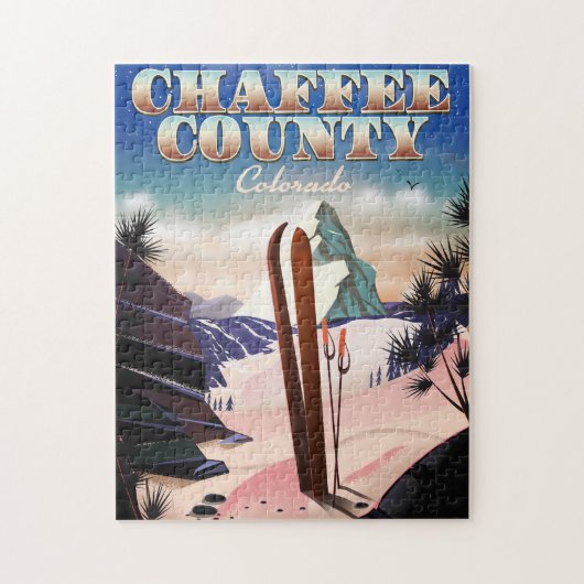 Chaffee County, Colorado-Ski-Poster. Puzzle (Vertikal)