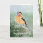 Chaffinch Bird Happy Birthday Brother in Law Karte<br><div class="desc">Custom Chaffinch Bird Happy Birthday Brother in Law</div>