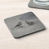 Chaffinch Fütterte Me Cork Untersetzer (Linke Seite)
