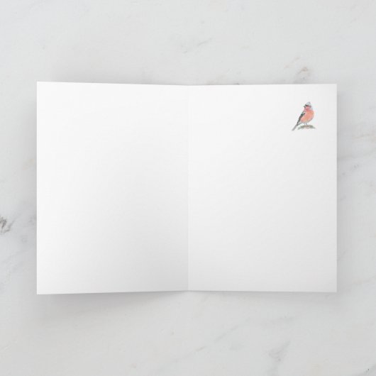 Chaffinch, glücklich zum Geburtstag, Ehefrau Karte (Innenseite)